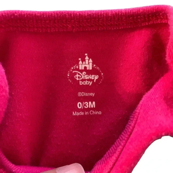 DISNEY Minnie Mouse 0-3 months pink onesie - Picture 2 of 3